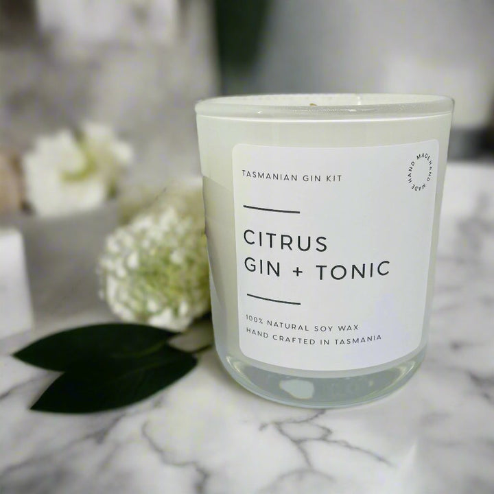 Tasmanian Gin and Tonic Soy Candle – Infuse Your Space with Sophistication