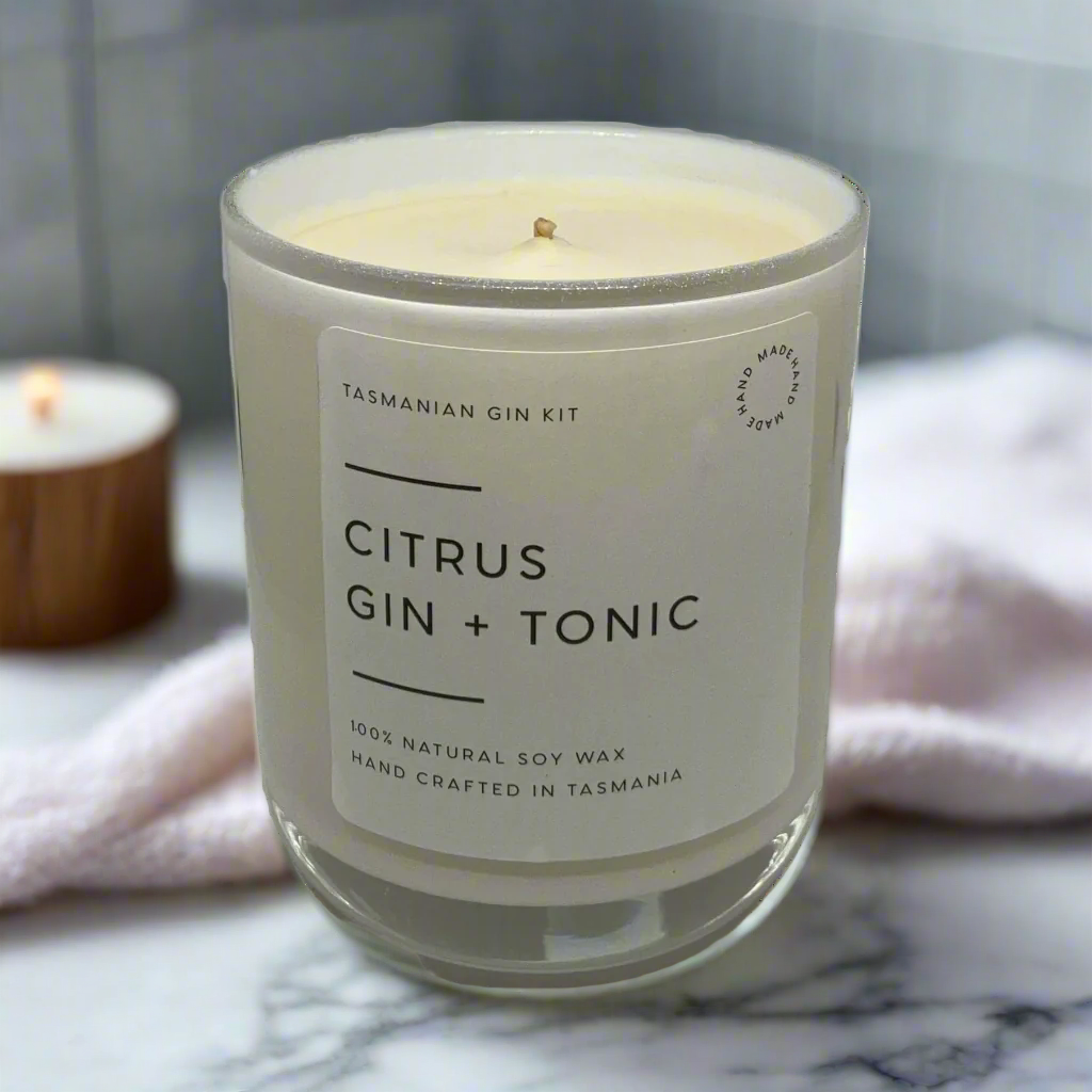 Tasmanian Gin and Tonic Soy Candle – Infuse Your Space with Sophistication